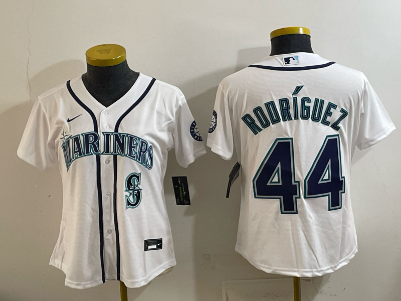 women 2026 Seattle Mariners #44 Rodriguez white Nike MLB Jersey 001